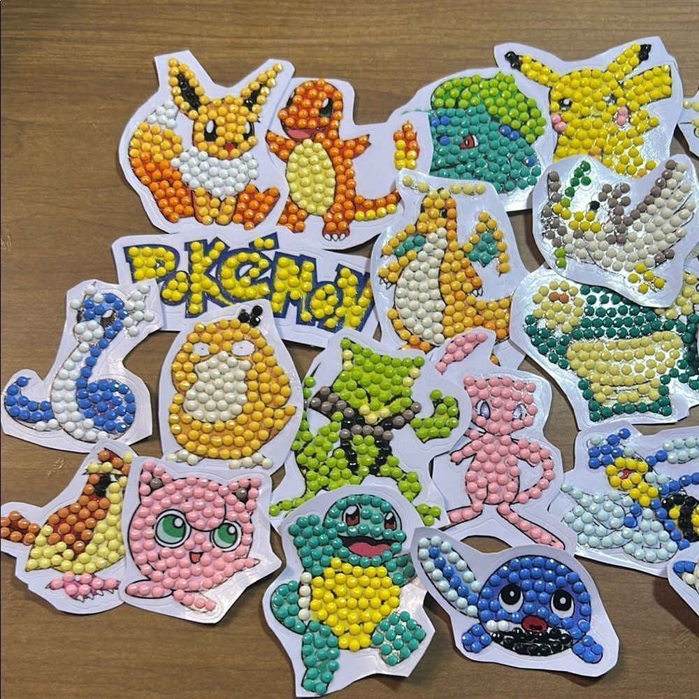 Colorful Pokémon Diamond Sticker Set - Picture 2 of 3